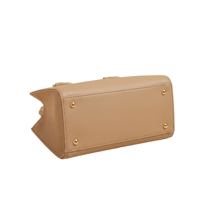 Tropx Beige Embossed Tote Handbag