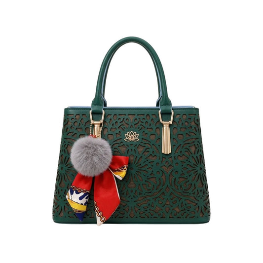 Tropx Green Laser-Cut Handbag