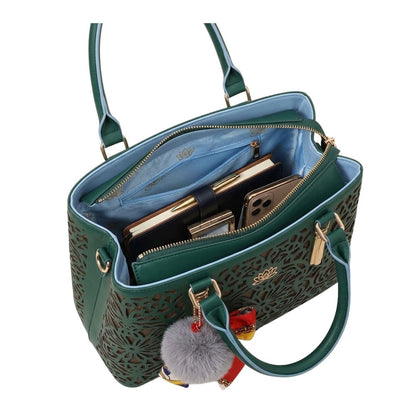 Tropx Green Laser-Cut Handbag