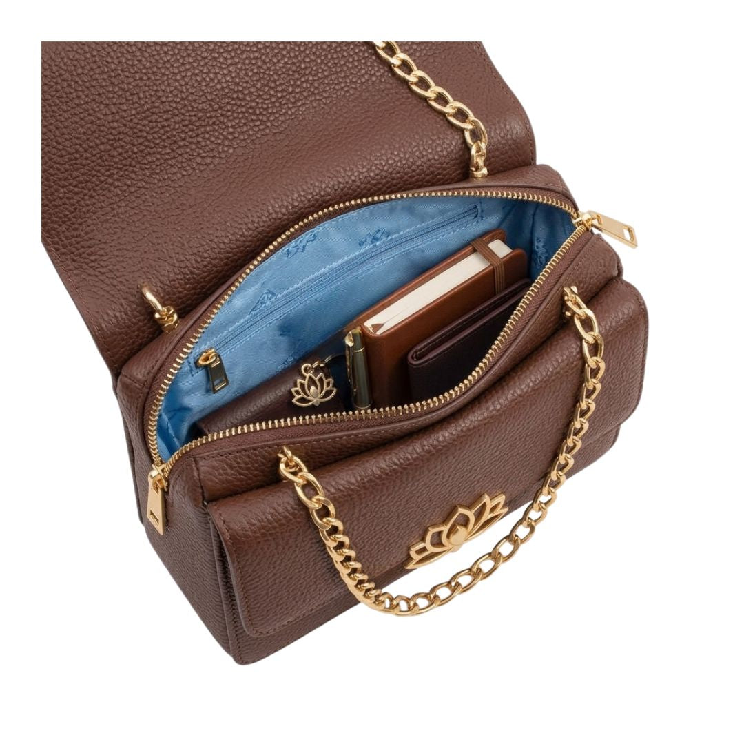 Tropx Lotus Charm Chain Shoulder Bag