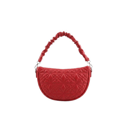 Tropx Red Quilted Crescent Shoulder Bag