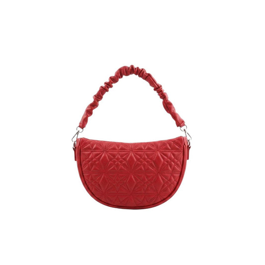 Tropx Red Quilted Crescent Shoulder Bag