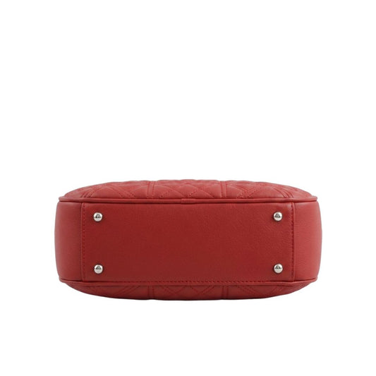 Tropx Red Quilted Crescent Shoulder Bag