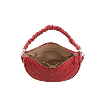 Tropx Red Quilted Crescent Shoulder Bag